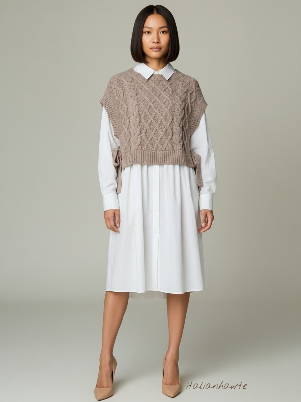 NWT Altar'd State Long Sleeve Twofer Sweater Dress Small